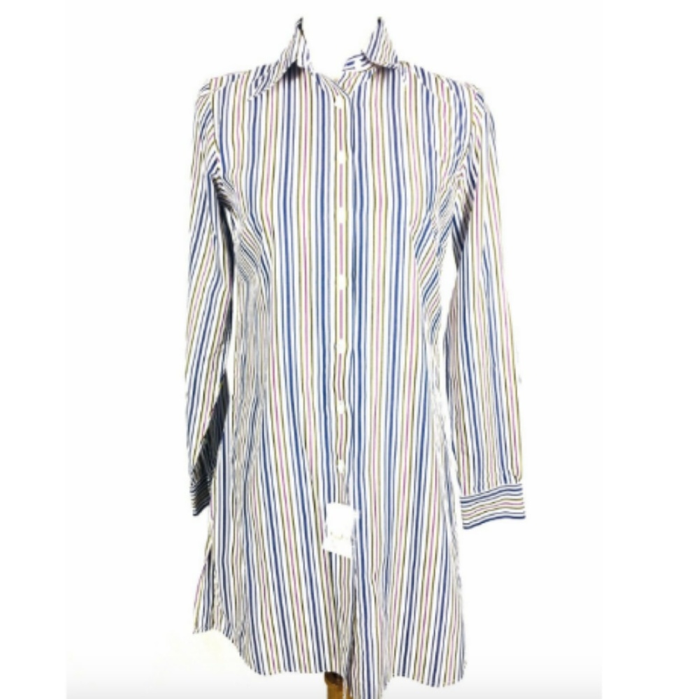 NEW Brooks Brothers 4 Shirt Dress Button Striped